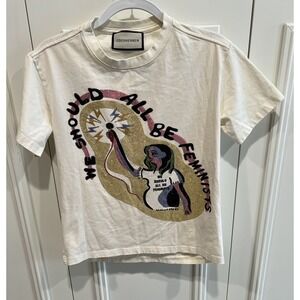 Cocoherben Art To Wear T Shirt Rhinestone We Should All Be Feminists Message